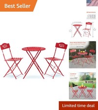 Red Indoor/Outdoor Bistro Set