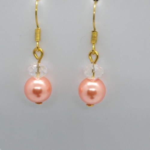 Gold plated earrings - gold,
