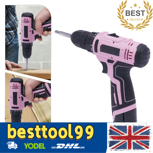 Pink cordless drill set - pink,