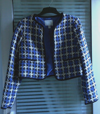 H&M..Tweed look cropped open