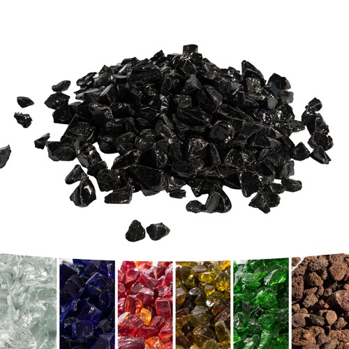 4kg black tempered - fire, glass