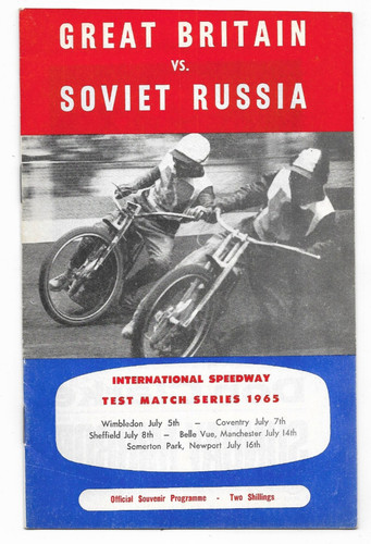Speedway programme july 1965 - speedway,