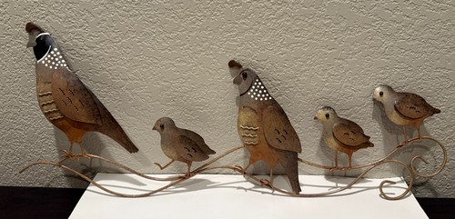 Metal quail family - 5, wall