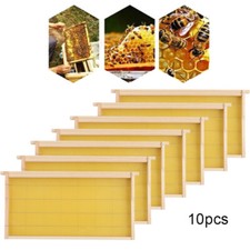 10pcs Assembled National Brood Bee Hive Frames and Foundation Beekeeping Sheets