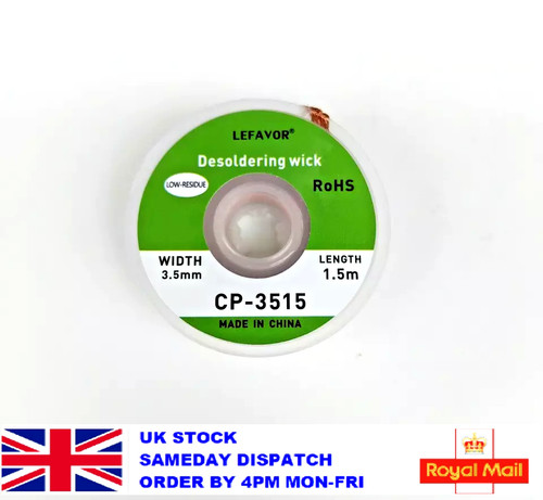 Solder wick 5mm - x, 1.5m