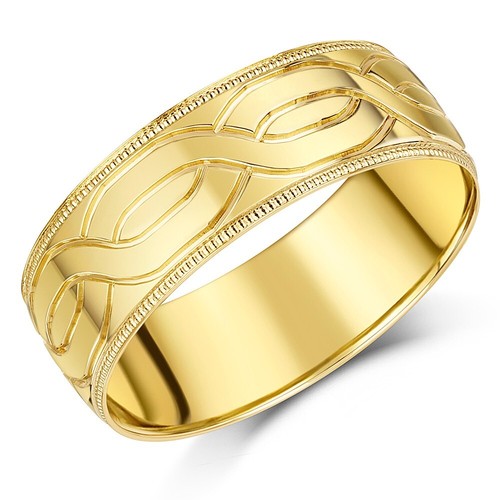 8mm 9ct yellow gold - 9ct,