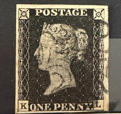 Great britain penny black - great, qv