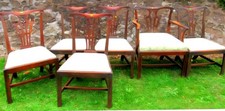 Set 6 Chippendale Dining Chairs Mahogany-FREE dlvy