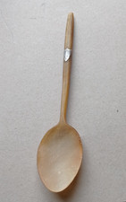 SCOTTISH SILVER MOUNTED COW HORN SPOON- 14cm