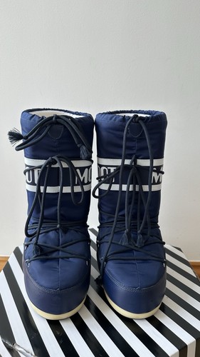 Moon boot icon blue nylon - moon,