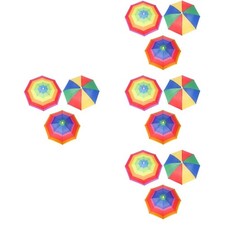 12 pcs Umbrella Hat Head Wear Umbrella Hands Free Fishing Head Wear Umbrella