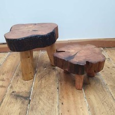Rustic Log-Ring Stool / End