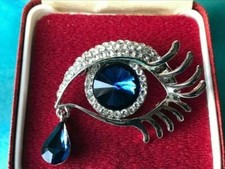 Pretty Large Art Deco Blue EYE
