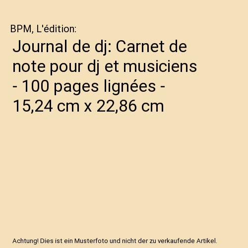 Journal carnet de - journal,