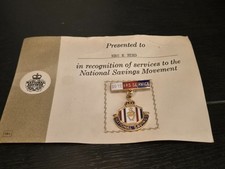 National Savings 30 Years Service Medal - On Presentation Card