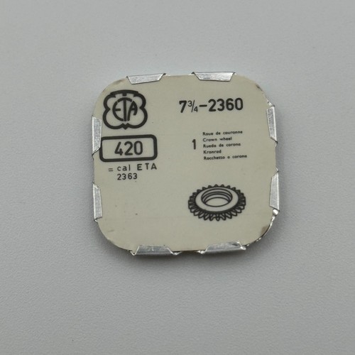 Eta 2360 crown wheel 4 - 7,
