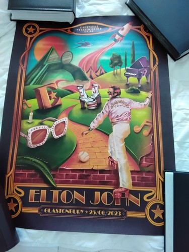 Elton john print - john, glastonbury