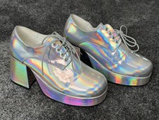 Mens Silver Platform Shoes