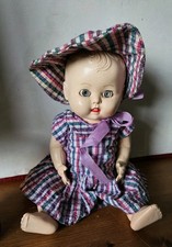 PRETTY 10" ROSEBUD PLASTIC BABY DOLL.