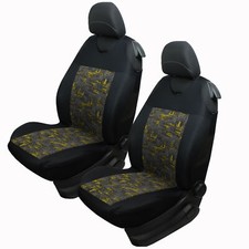 2 Yellow Front Car Seat Covers