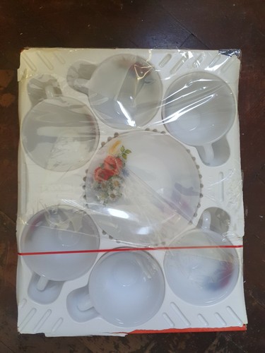 Vintage arcopal glass floral - vintage,