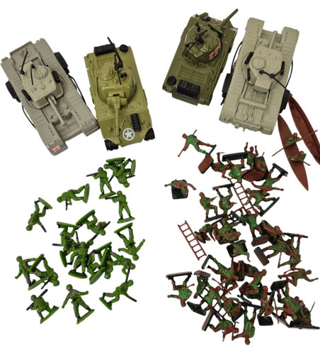 Toy soldiers and tanks set - soldiers,