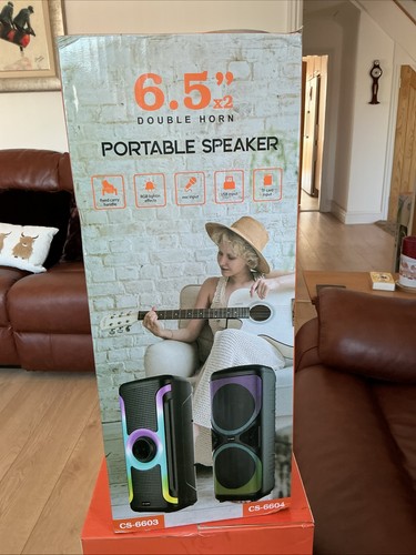 Three horn portable speaker - three,