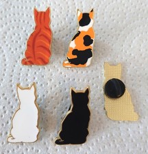 Cat Pin Badge - 4 colour