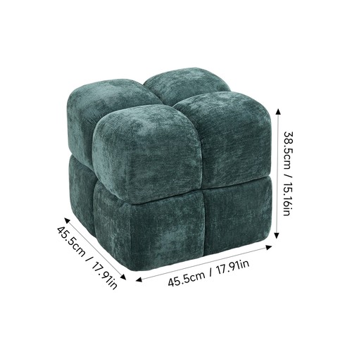 Square chenille ottoman - square,