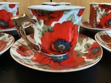 Poppy flowers Fine Porcelain