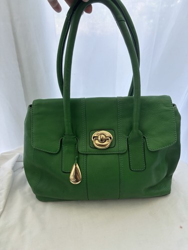 Green leather tula bag - leather, bag.