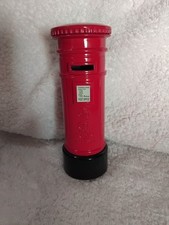 Red Metal Traditional  Letter Box 6 Inch Tall Money Box