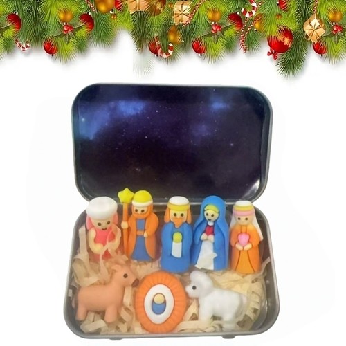 Mini christmas nativity set - nativity,