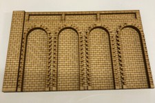 2x Retaining Wall Inc Arches. Model Kits. OO/HO Gauge Scenery. 195mm X 120mm