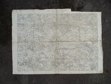 Very Rare Victorian Photozincography Ordnance Survey Map of Aldershot on Silk