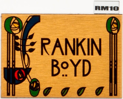 Sign name plate - plate, rennie