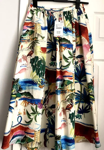 Zara collection printed midi - zara,