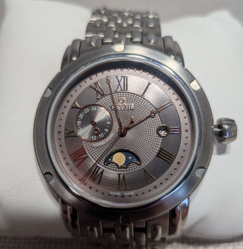 Gevril dual time moon phase - time,
