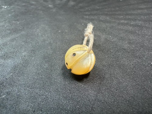 Hand carved shell mantra dot - shell,