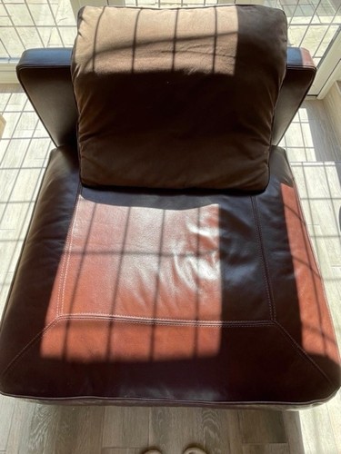 Brown leather upholstered - brown,