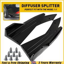For Alfa Romeo 145 146 147 155 Rear Spat Glossy Black Diffuser Splitter Spoiler