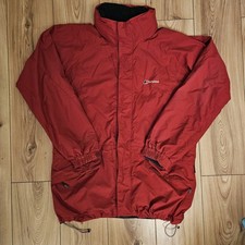Berghaus Men’s Goretex Performance Shell Jacket With Concealed Hood Size L Red