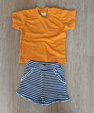 Baby Shorts & T Shirt Set 3mths 56cm BNWT Cotton 3 Pommes/Weekend a la mer