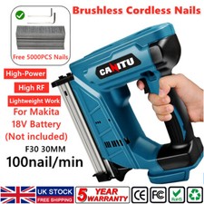 UK Cordless Brad Nailer Straight Finish Nail Gun For Makita 18V Without Battery