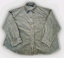 Zara Corduroy Khaki Overshirt Shirt Size M Preloved VGC
