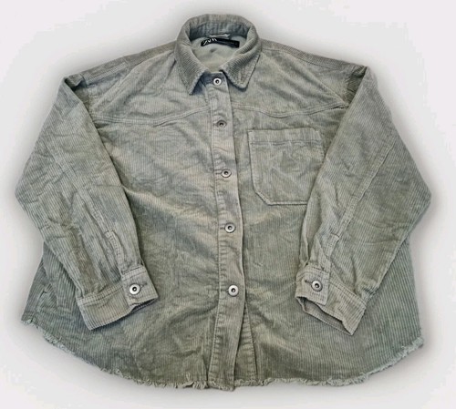 Zara corduroy khaki overshirt - khaki,