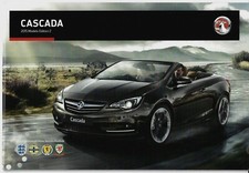 Vauxhall Cascada 2014-15 UK Market Sales Brochure SE Elite