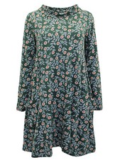 EX Seasalt Green Sea Oak Foliage Bloom Tehid Pockets Dress 12 14 16 20 RRP £55