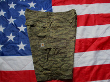 CARHARTT USA BDU M65 CARGO COMBAT short shorts Vietnam war TIGER STRIPE camo XL