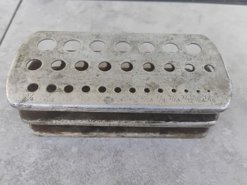 Vintage drill bit index bench - drill,